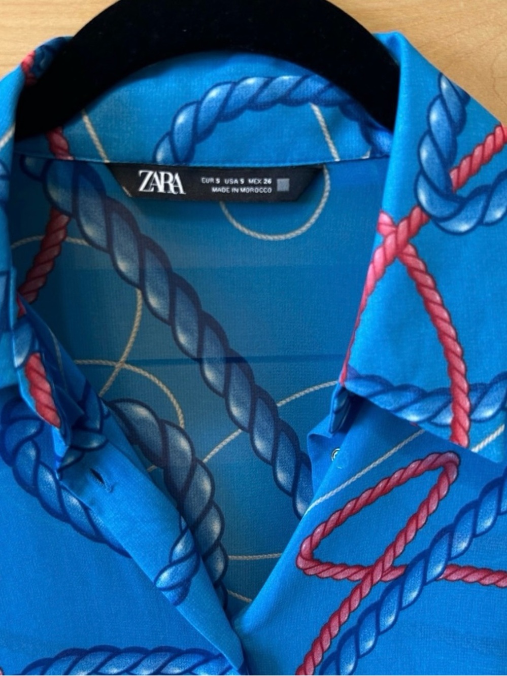 Zara Nautical Sheer Blouse - Picture 8 of 13